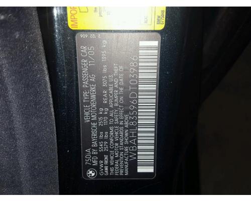 BMW BMW 750i Parts Cars or Trucks