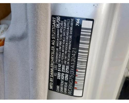 MERCEDES-BENZ MERCEDES S-CLASS Parts Cars or Trucks