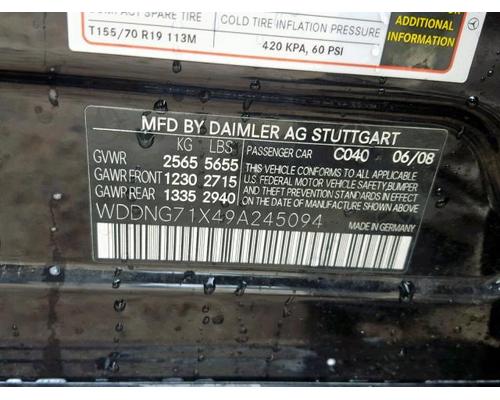 MERCEDES-BENZ MERCEDES S-CLASS Parts Cars or Trucks